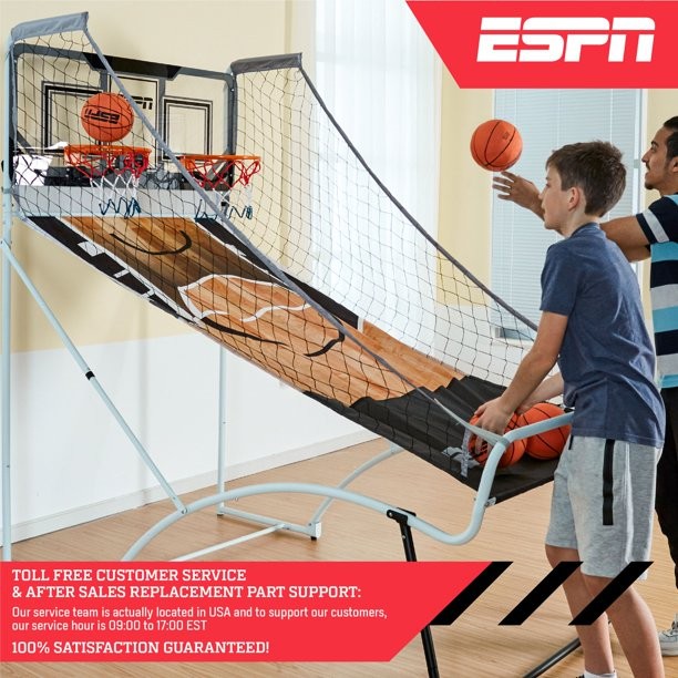 ESPN 81 inch 2-Player Foldable Arcade Basketball Game