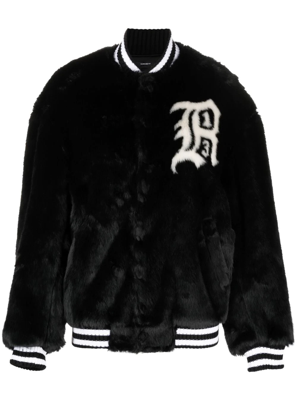 logo-print varsity jacket