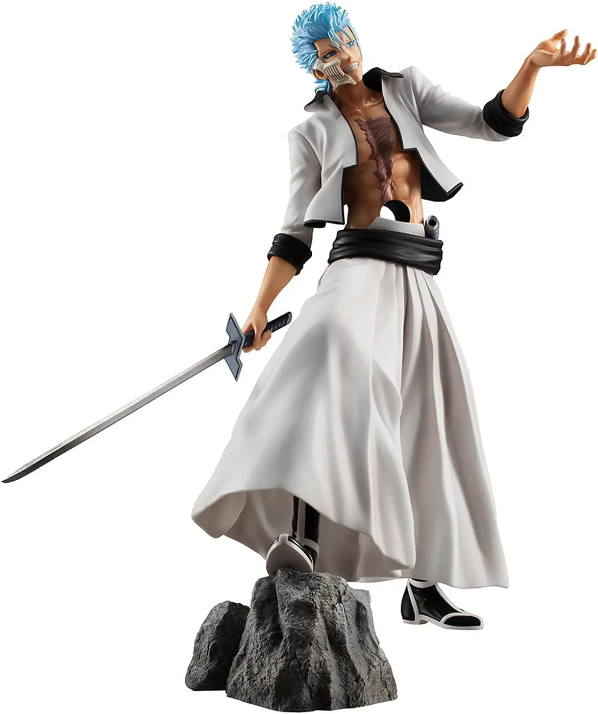 NC Action Figures, Bleach Collection Anime Toy Statue, 25cm Grimmjow Jaggerjack PVC Environmental Protection Materials Collection Model Decoration Ornaments Adults Children Gift