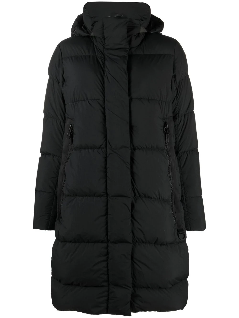 zip-fastening padded jacket