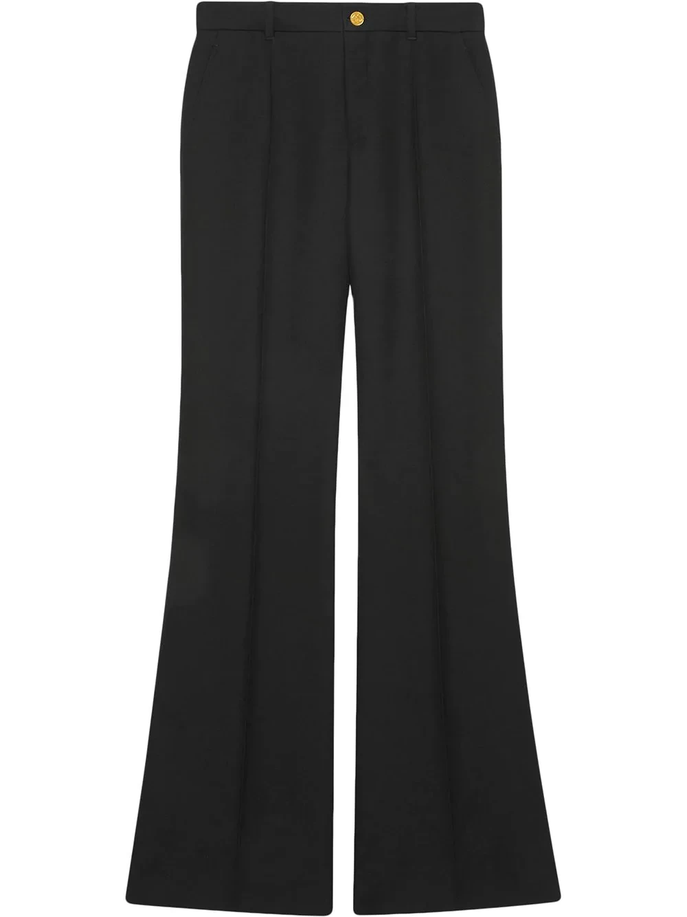 flared high-waisted trousers