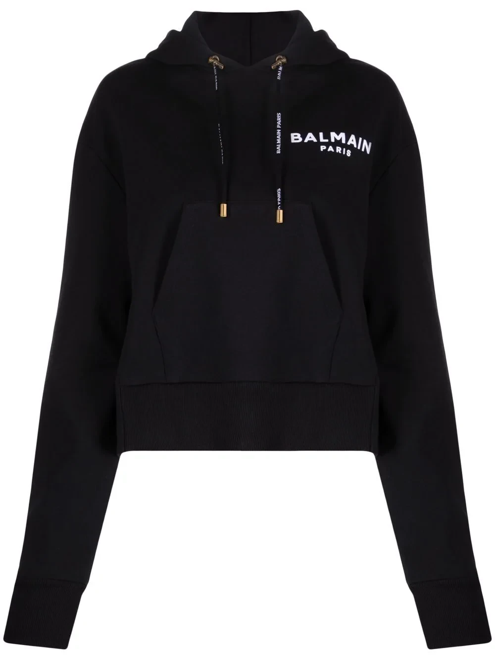 logo-print cropped hoodie