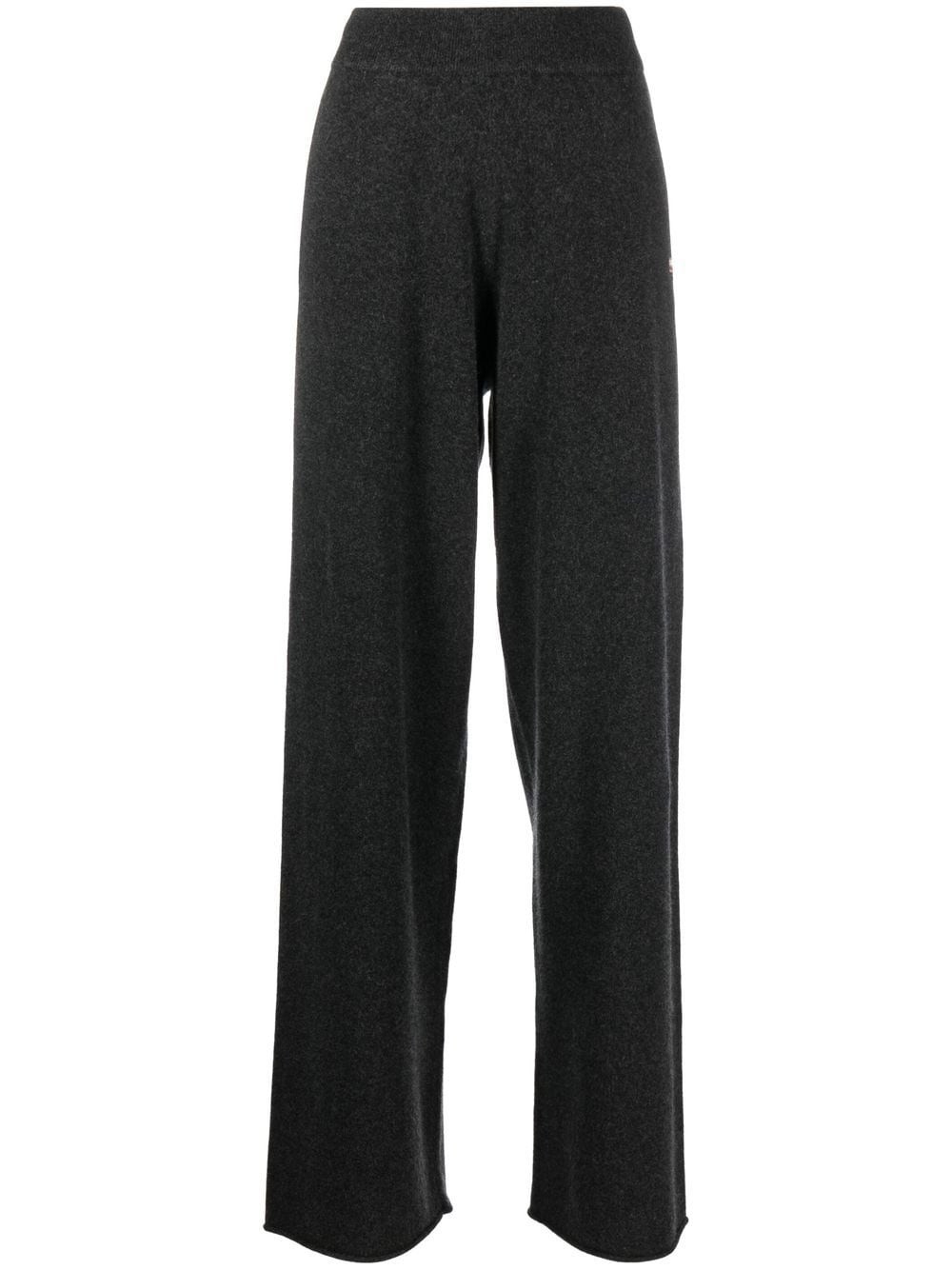 high-waisted straight-leg trousers
