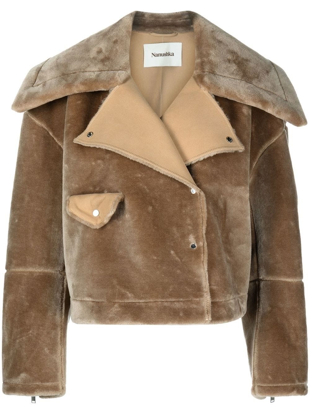 faux-fur biker jacket