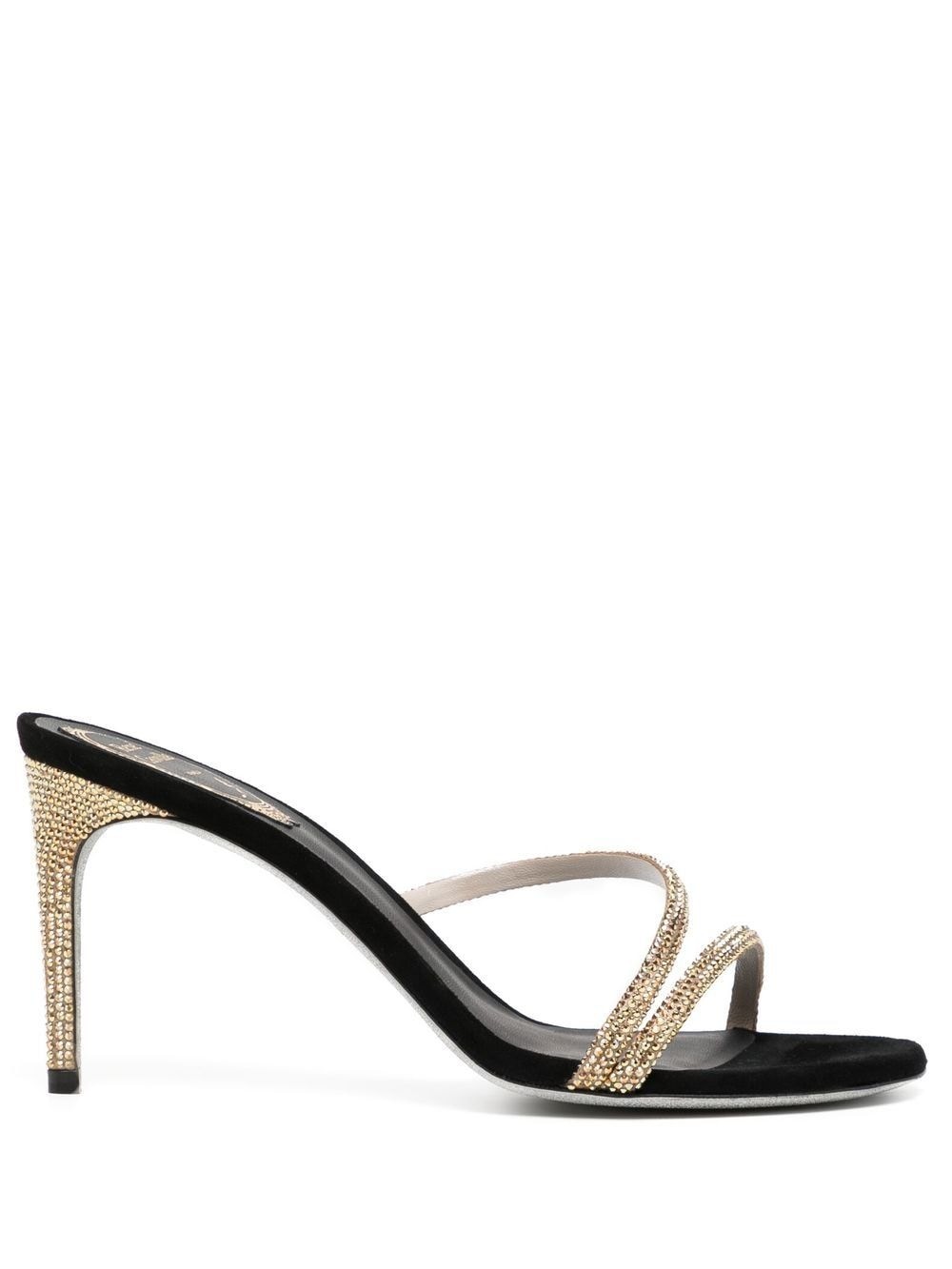 crystal-embellished leather 80mm sandals