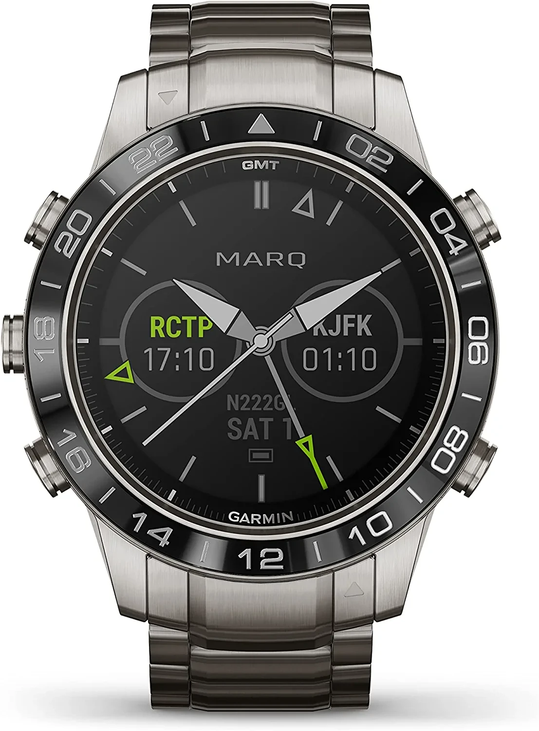 Garmin MARQ Aviator, Men's Luxury Tool Watch Designed for Your Passion for Aviation, View Flight Paths, Weather Reports, Start Flight Logging and More