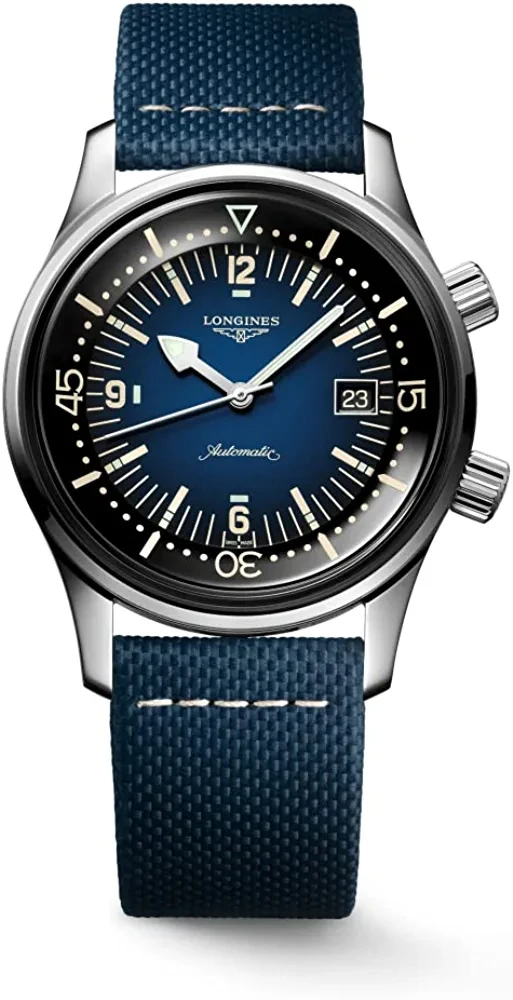 Longines orologio Heritage Legend Diver Blu Watch 42mm blu automatico acciaio L3.774.4.90.2
