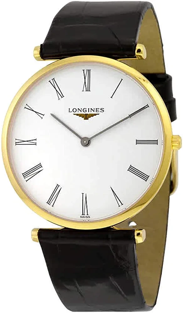 Longines La Grande Classique White Dial Black Leather Mens Watch L47552112