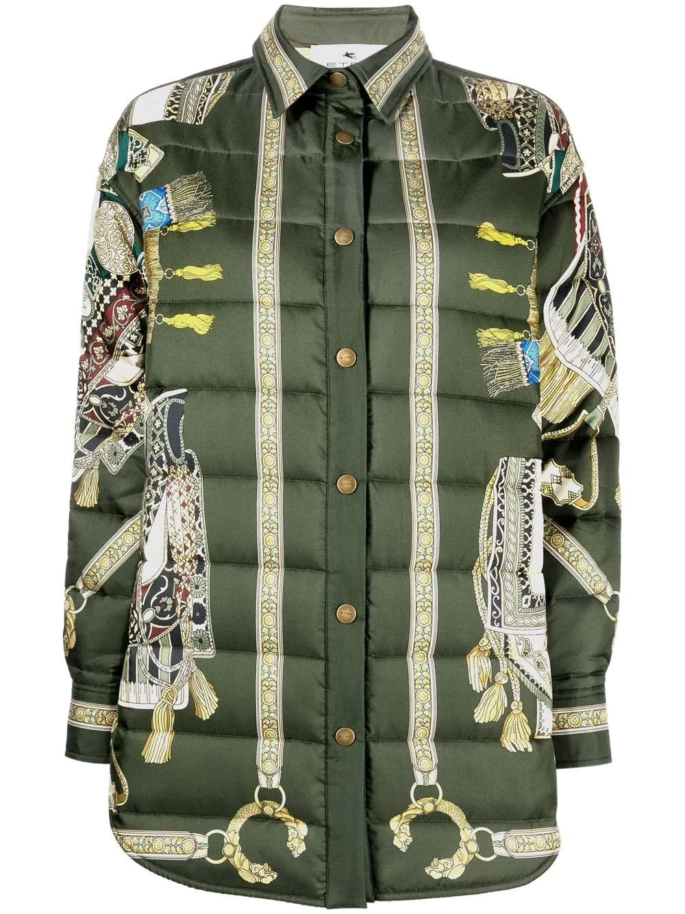 abstract-print padded jacket