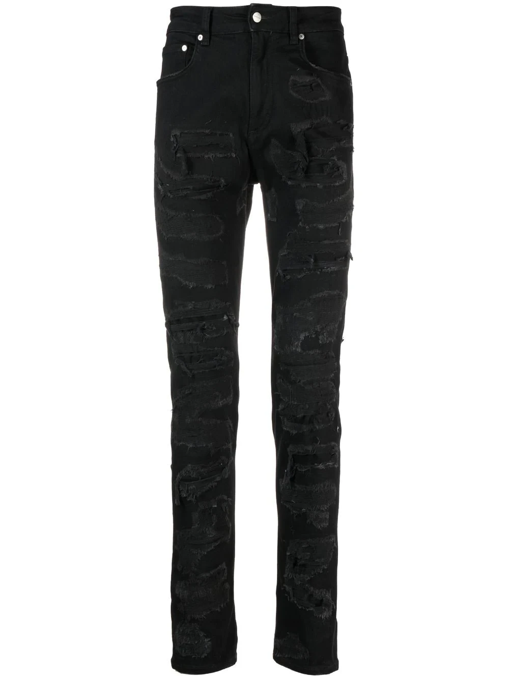 Shredded Denim skinny-cut jeans