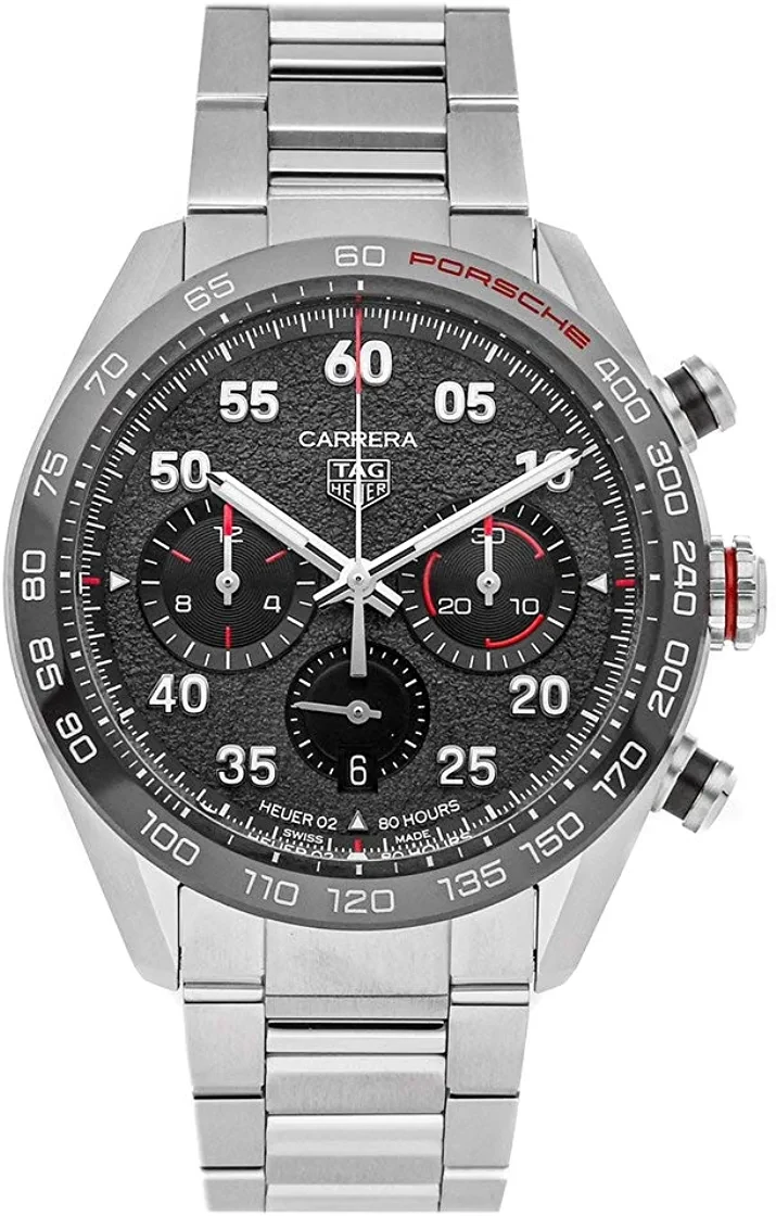Tag Heuer Carrera Porsche Special Edition Chronograph Automatic Grey Dial Mens Watch CBN2A1F.BA0643