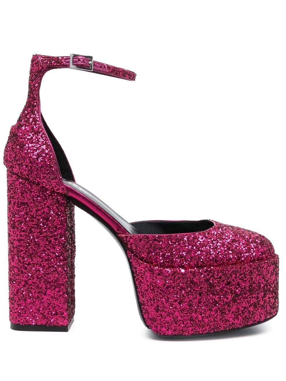 140mm glitter-embellished platform pumps