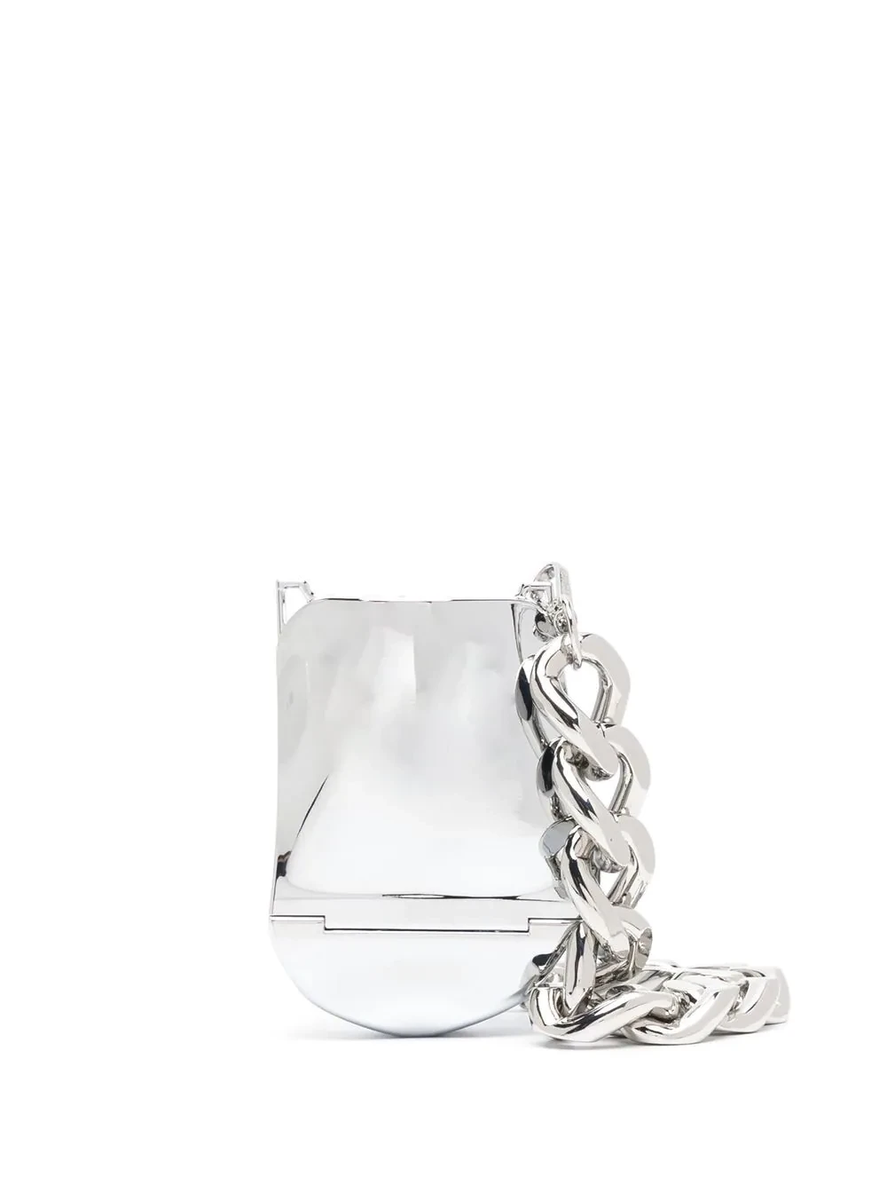 engraved-logo chrome mini bag