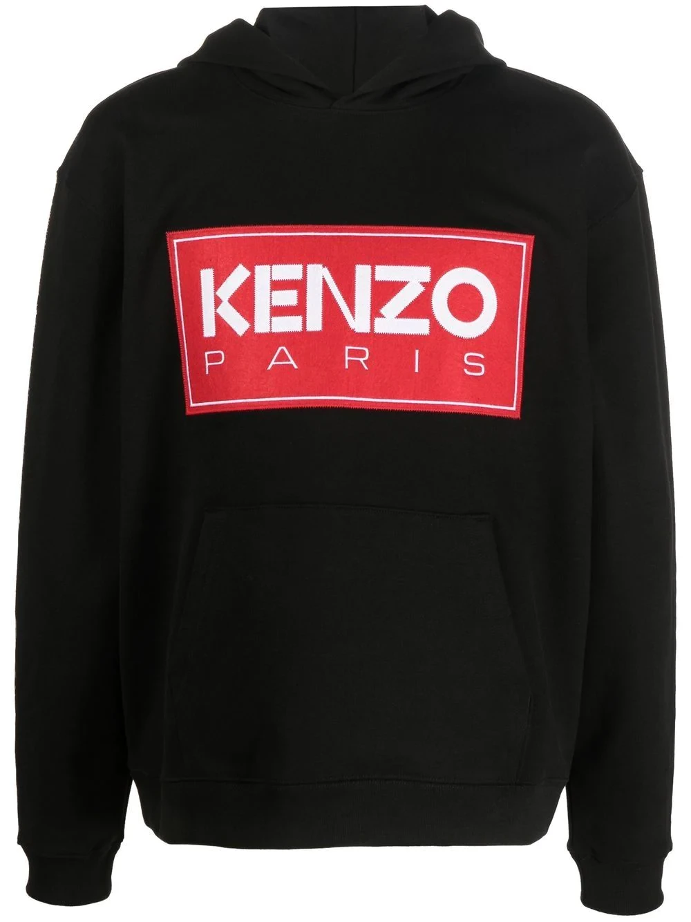 logo-print detail hoodie