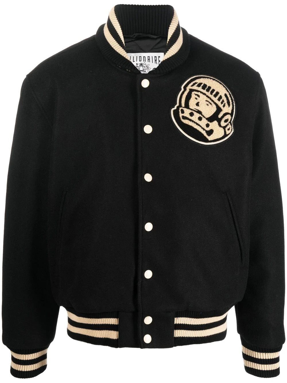 striped logo bomber-jacket