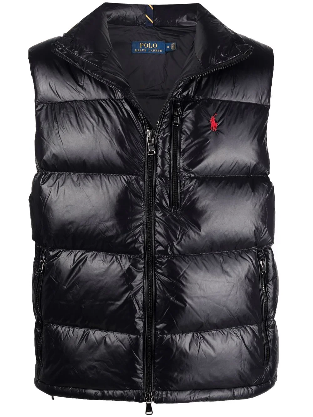 embroidered logo gilet jacket
