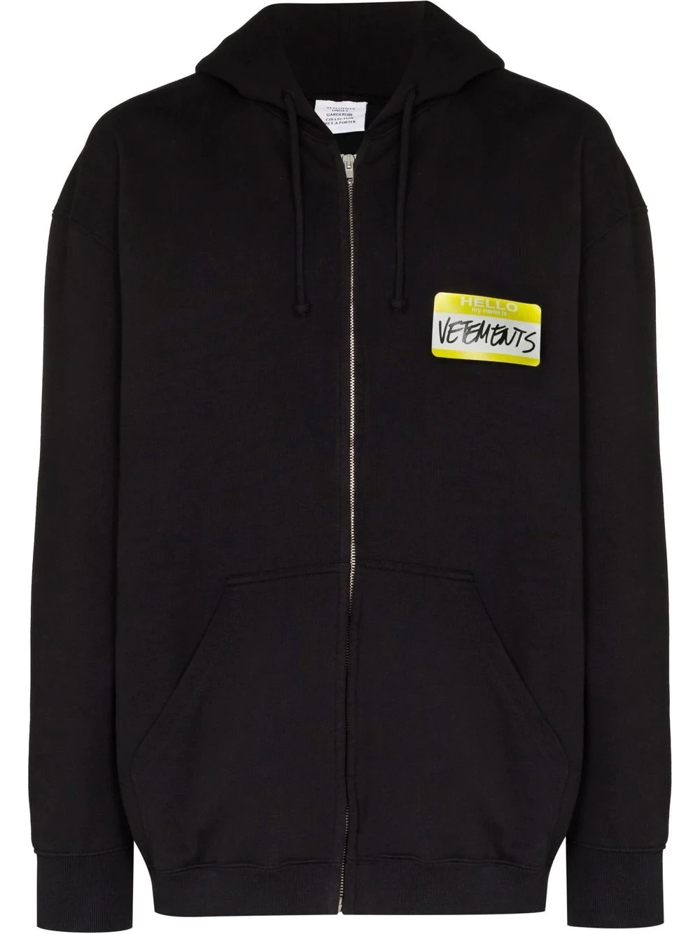 graphic-print zip-up hoodie