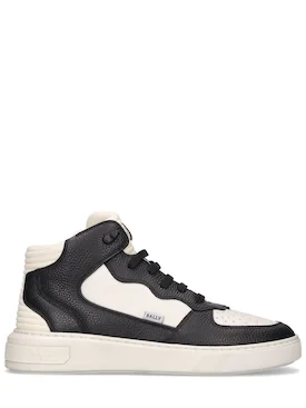 Martyn grained leather sneakers