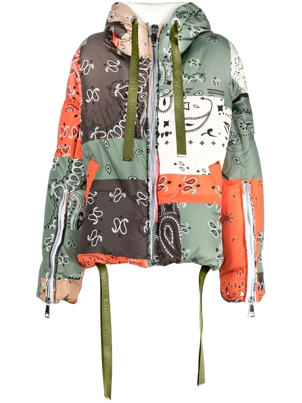 bandana-print puffer jacket