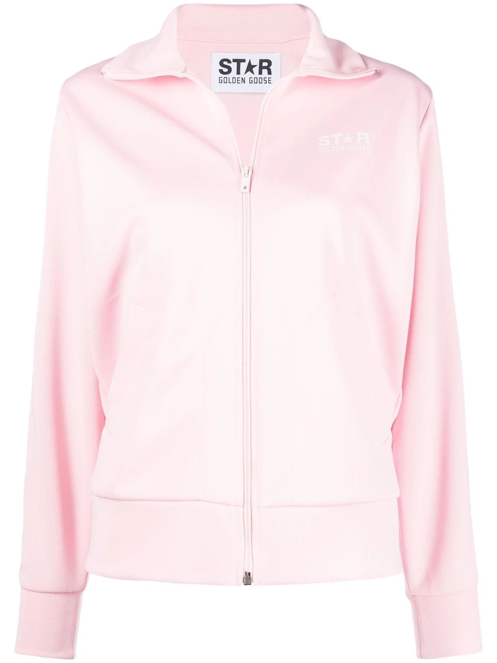 high neck zip-up track jacket