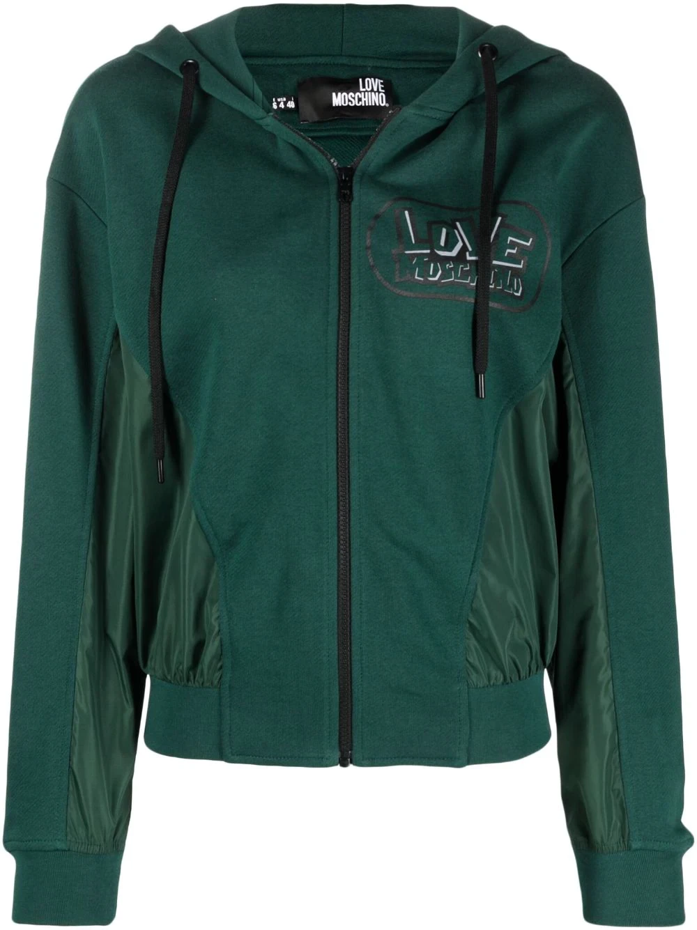 logo-print panelled track jacket