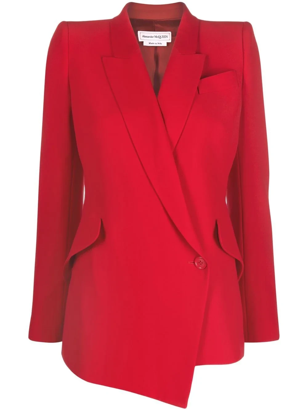 asymmetric single-breasted blazer