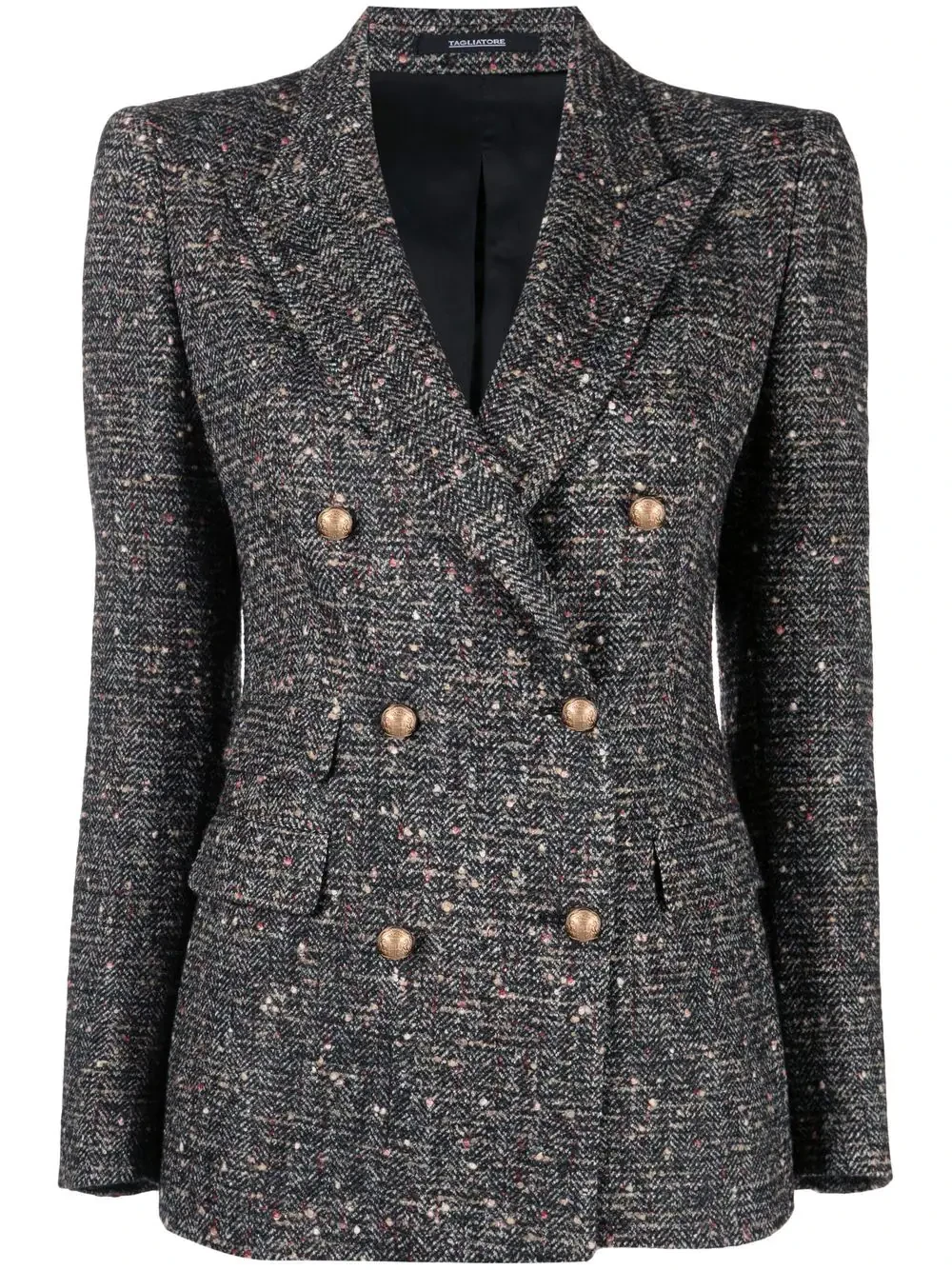 tweed double-breasted blazer
