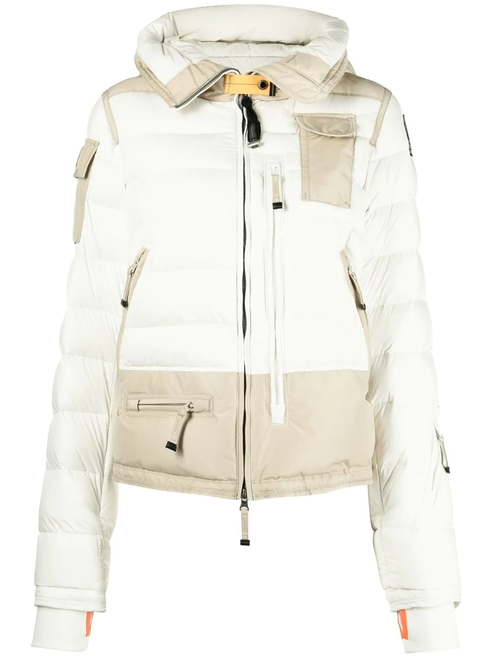 two-tone puffer jacket