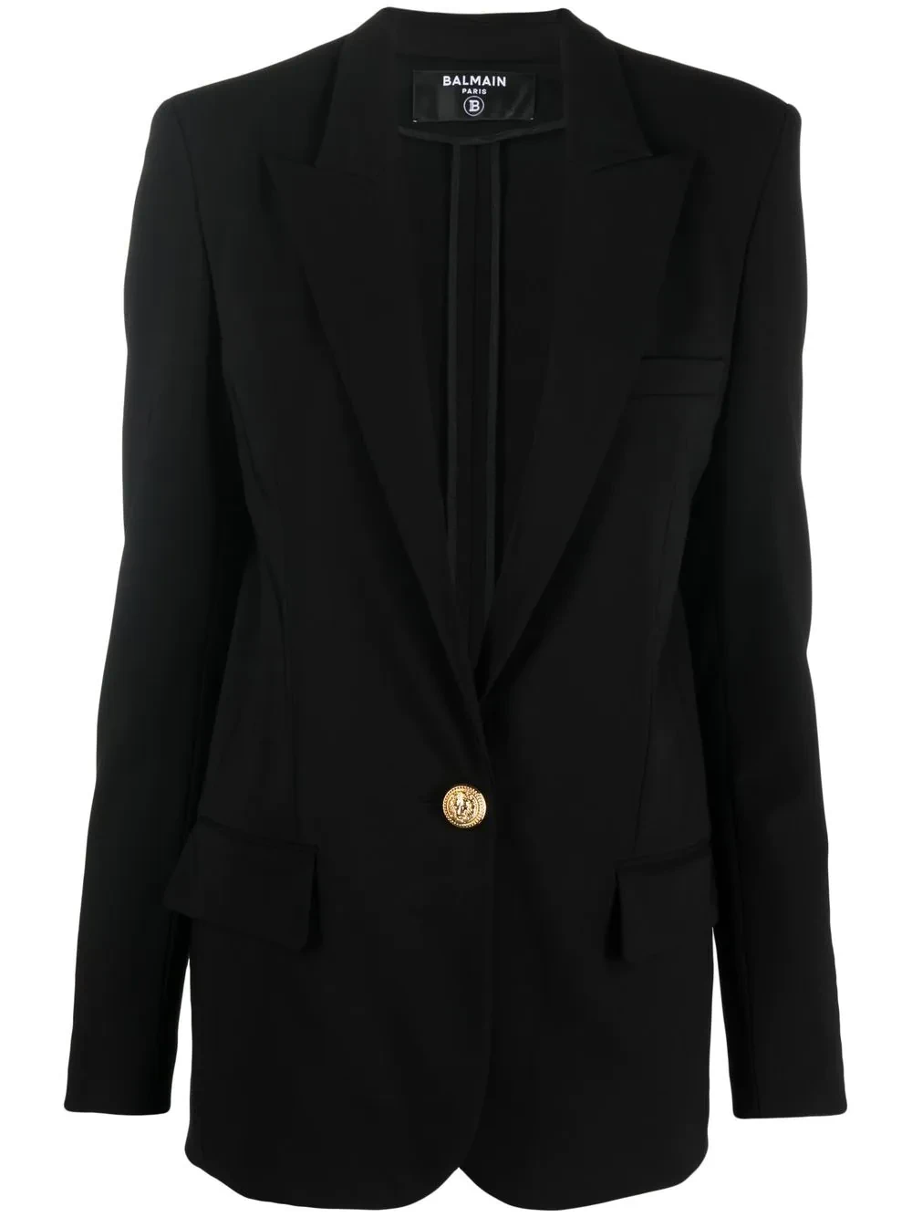 embossed-buttons single-breasted blazer
