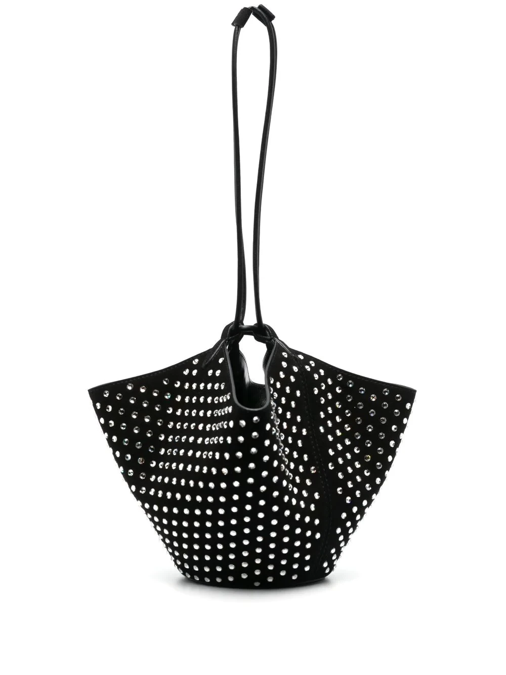KHAITE suede crystal-embellished bag