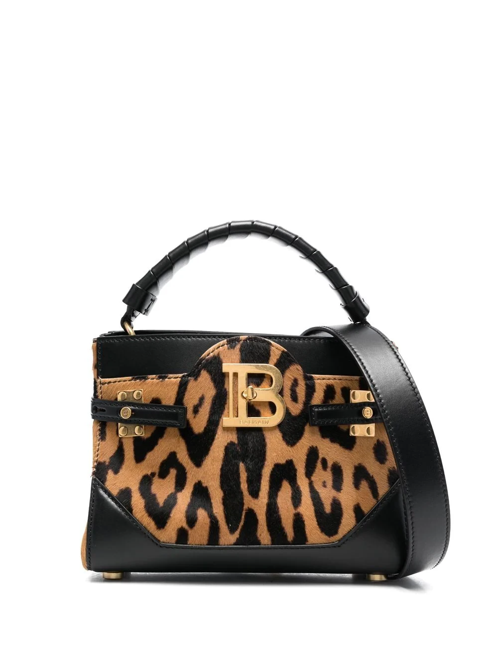 Balmain B-Buzz 22 leopard-print leather tote bag