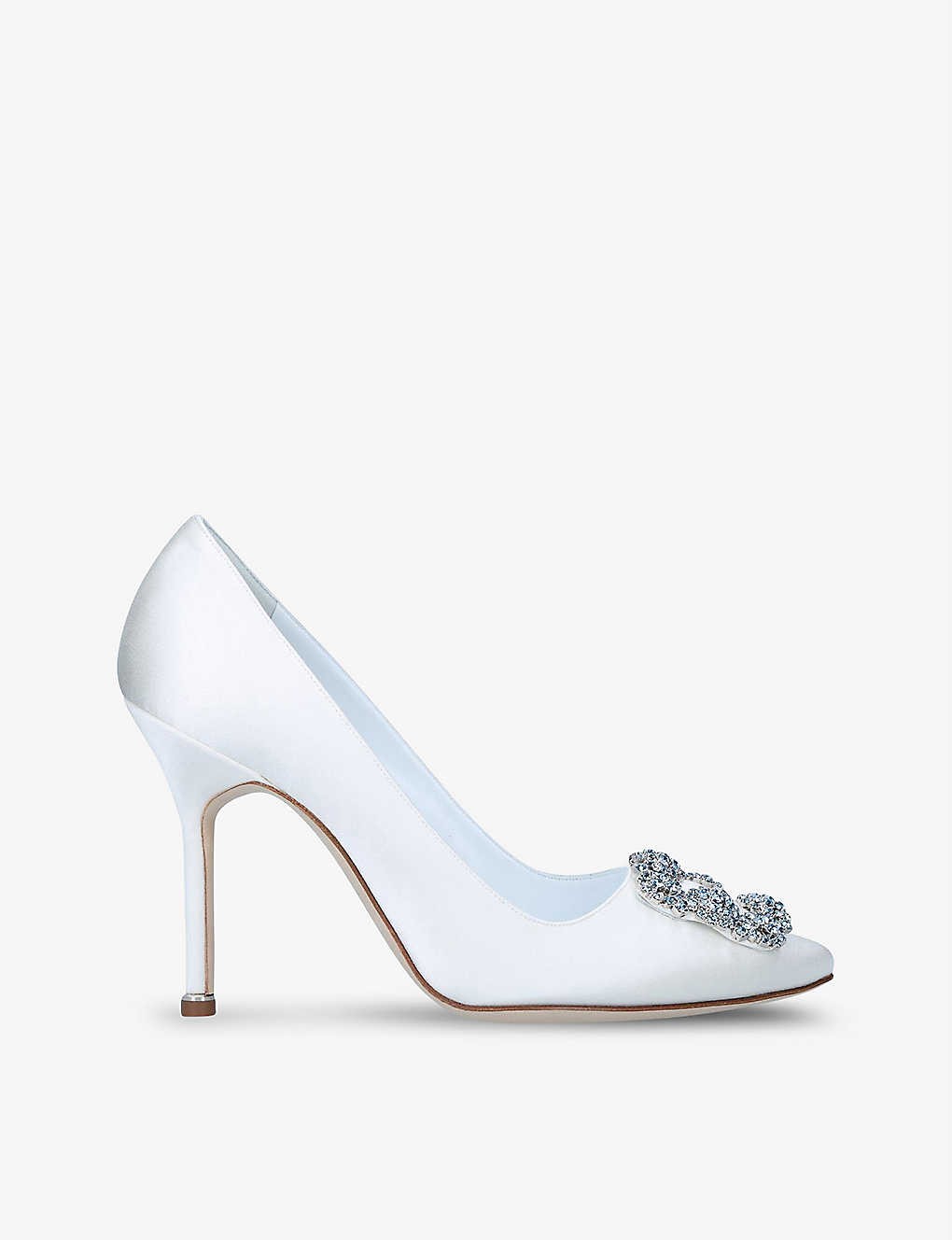 Hangisi Bridal 105 crystal-embellished satin courts