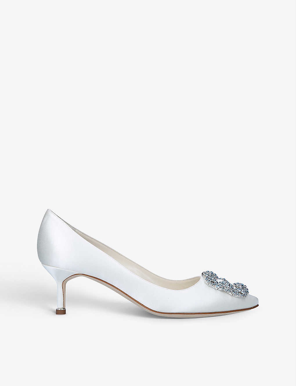 Hangisi Bridal 50 crystal-embellished satin courts