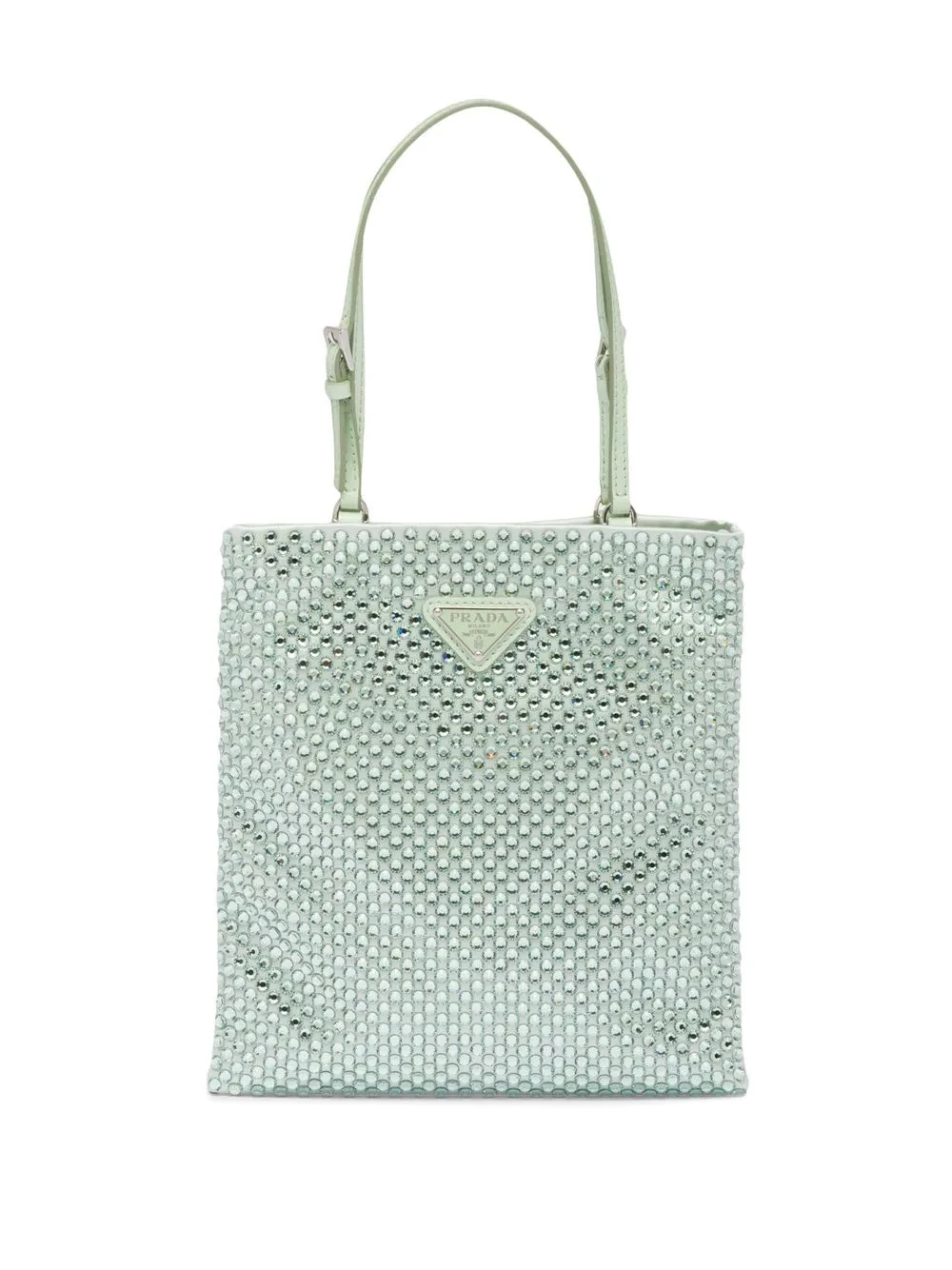 Prada crystal-embellished satin handbag