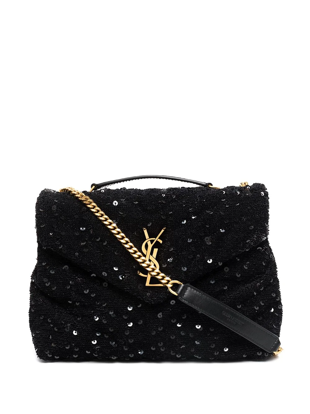 Saint Laurent small Loulou sequinned shoulder bag