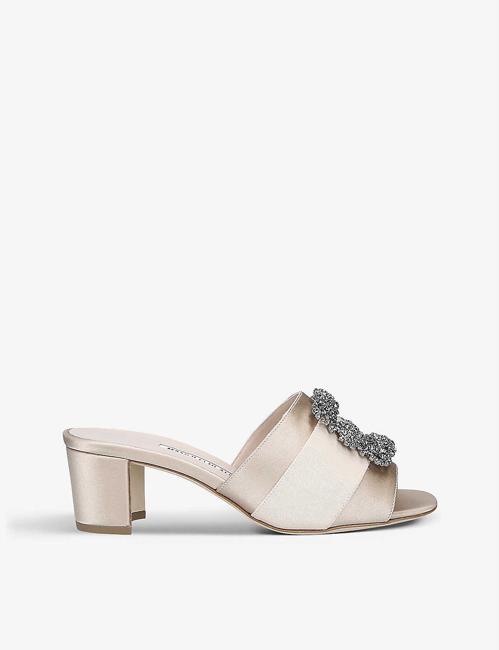 Martamod 50 embellished satin heeled mules