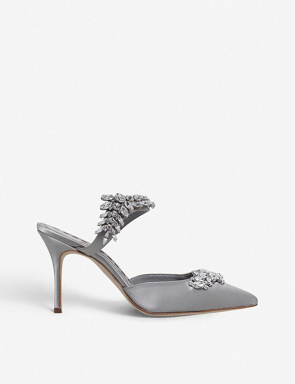 Lurum 90 crystal-embellished satin mules 1