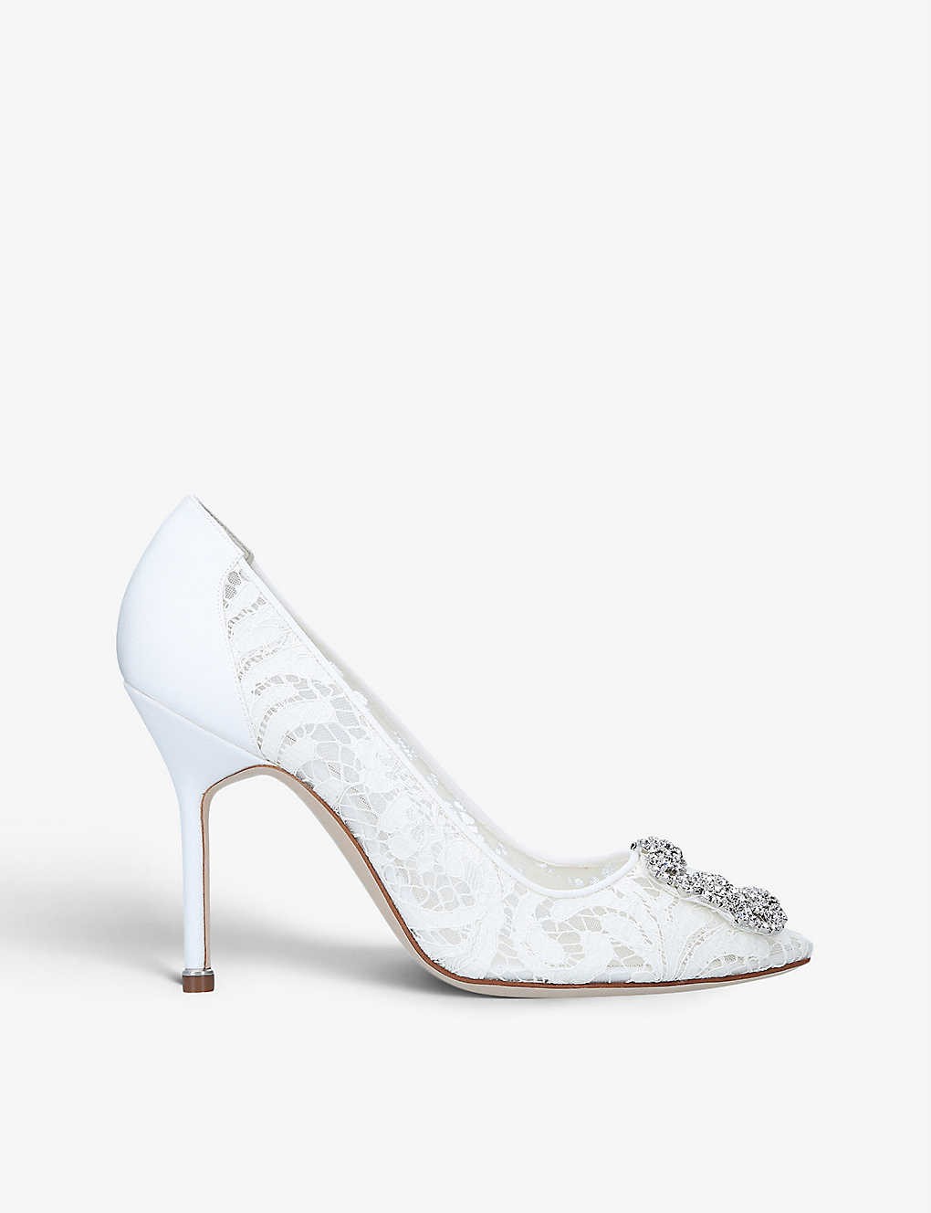 Hangisi 105 buckle-embellished lace courts