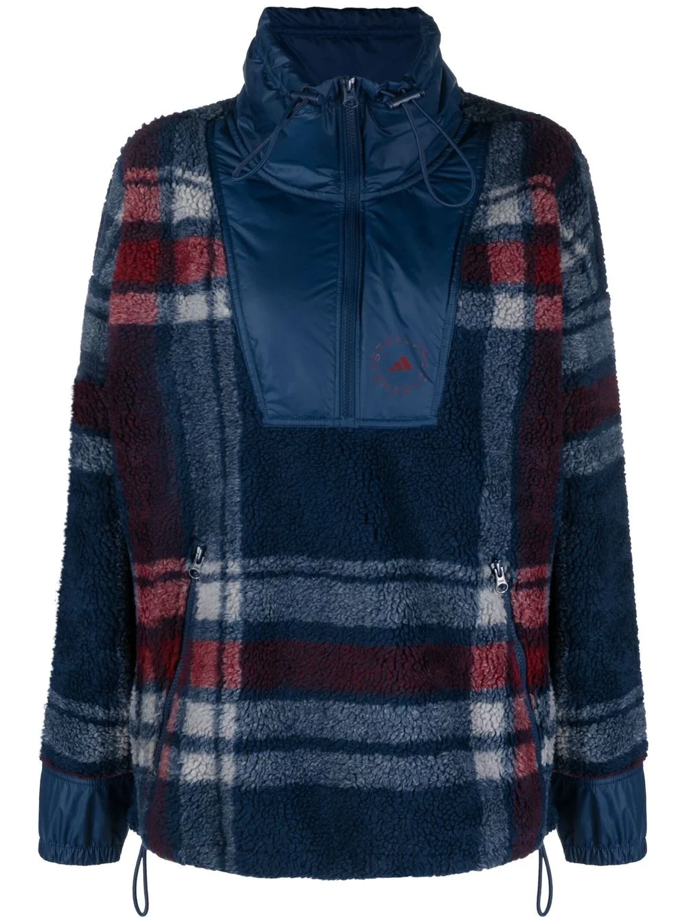adidas by Stella McCartney plaid jacquard fleece jacket