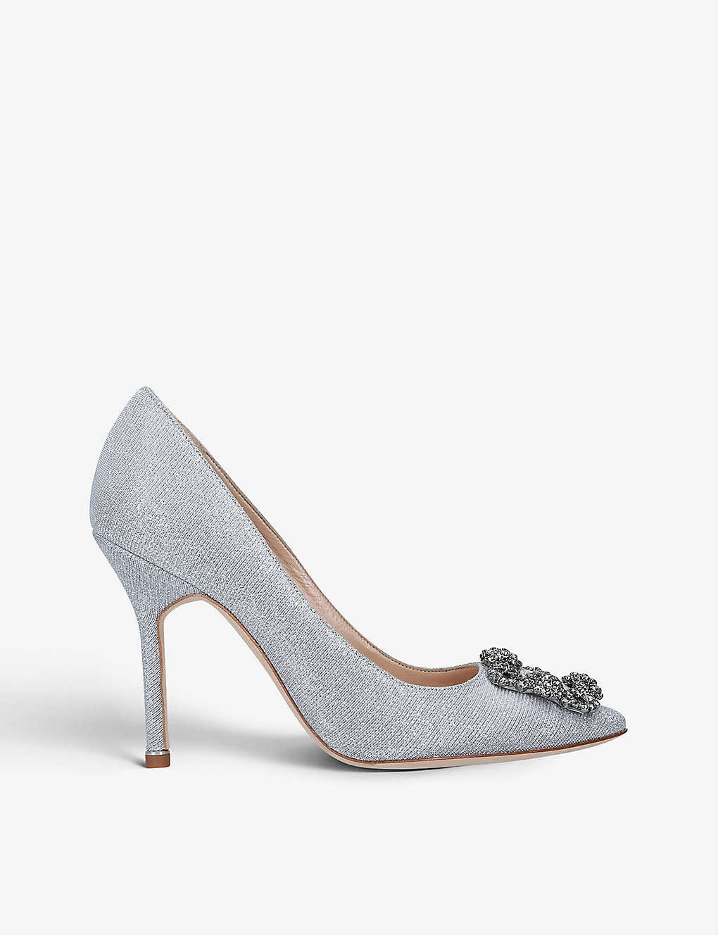 Hangisi 105 crystal-embellished metallic-woven courts