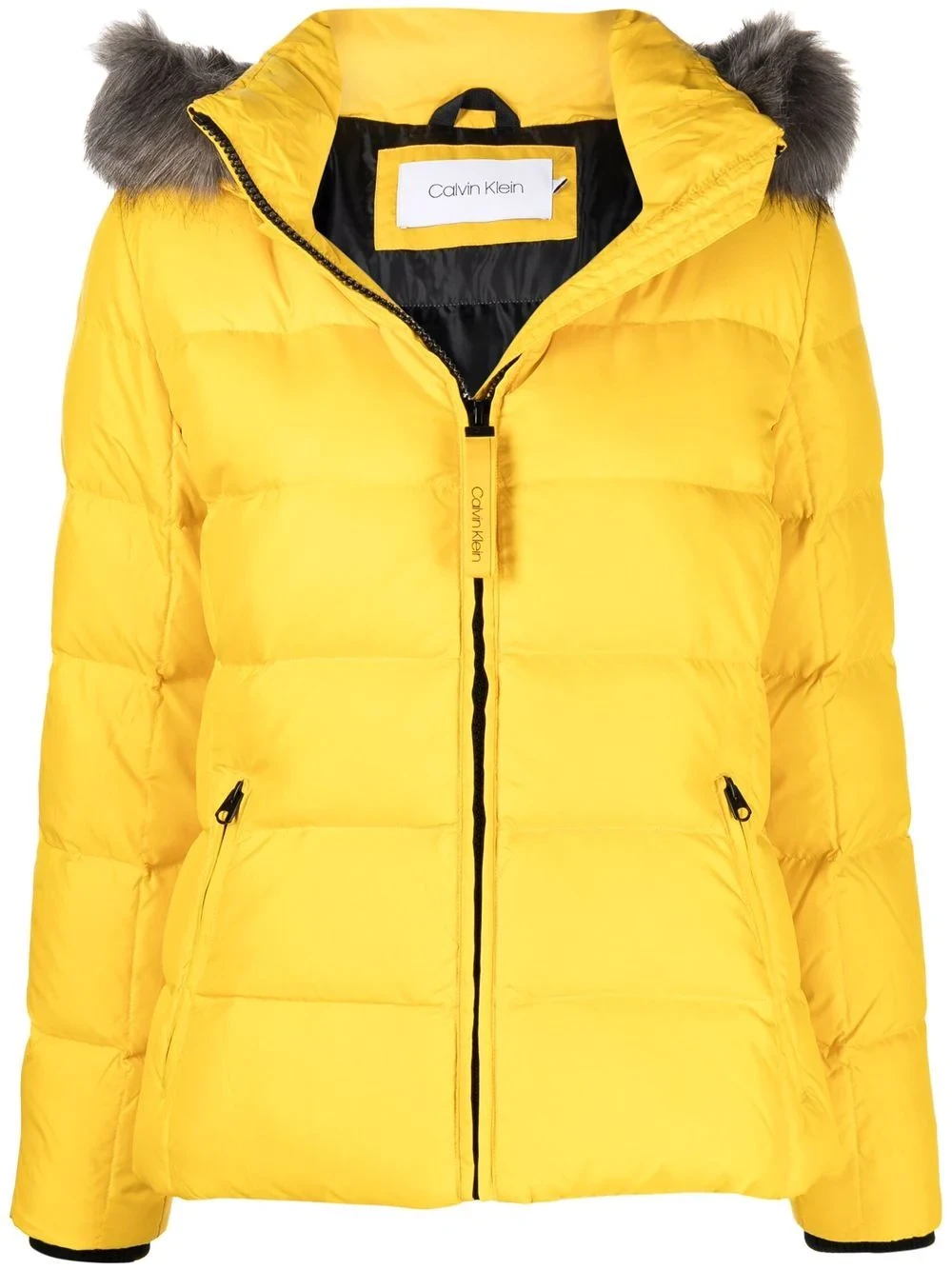 Calvin Klein faux-fur hood padded jacket