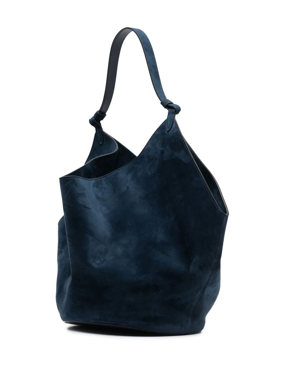 KHAITE medium Lotus suede tote bag.