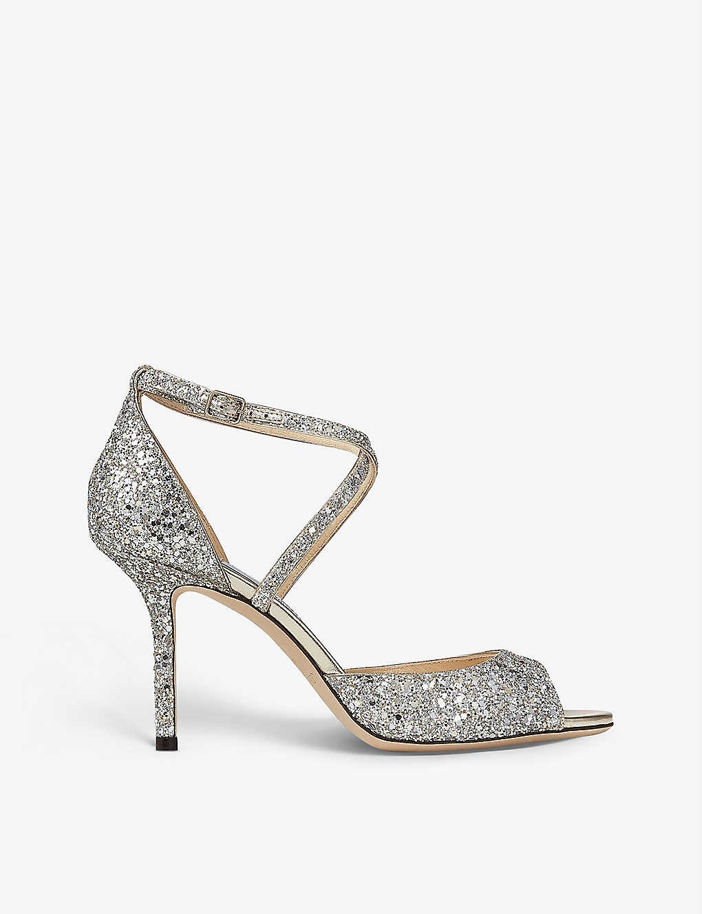 Emsy 85 peep-toed glitter heeled sandals