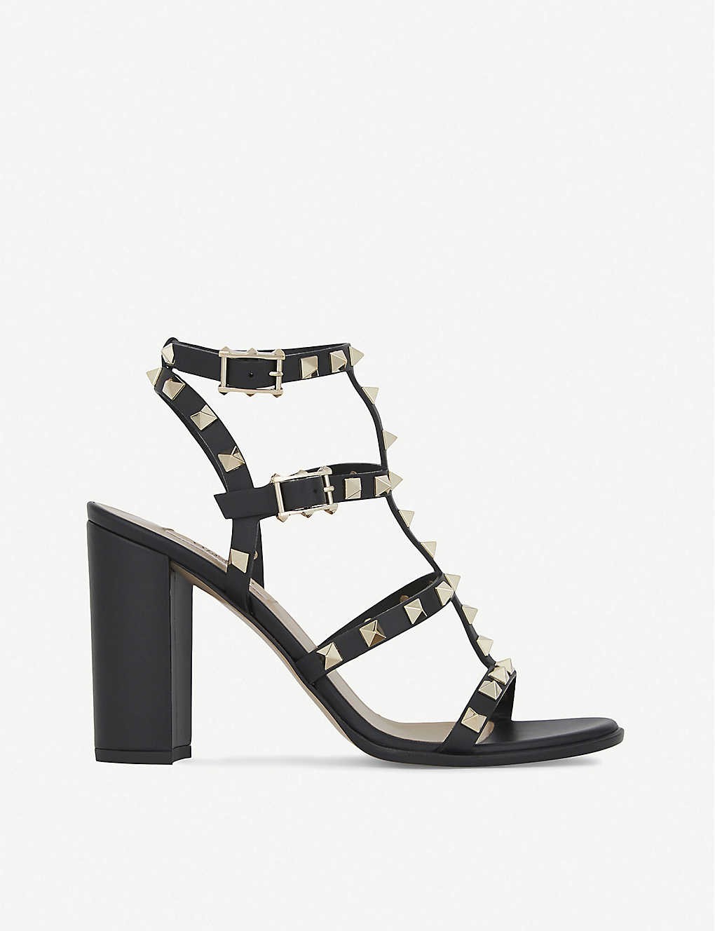 Rockstud 90 leather heeled sandals