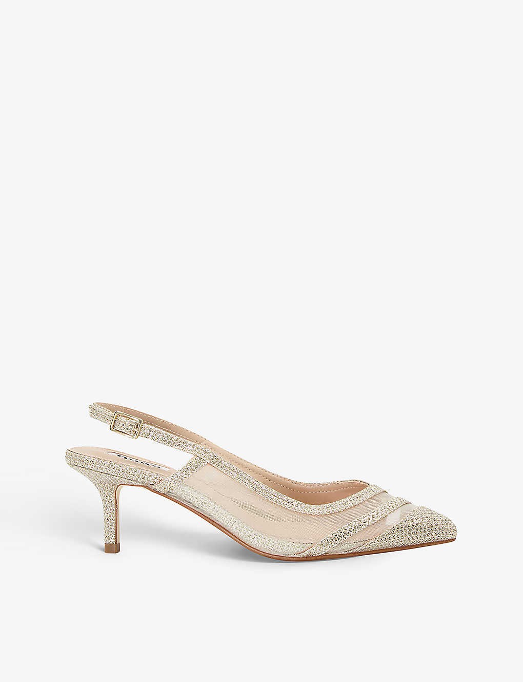 Dillon textured-metallic court shoes