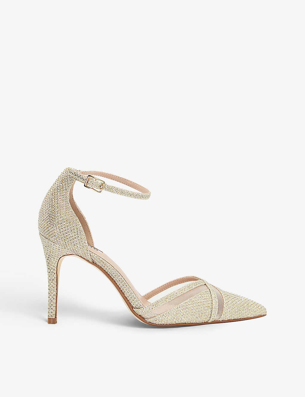 Deaner textured-metallic court shoes
