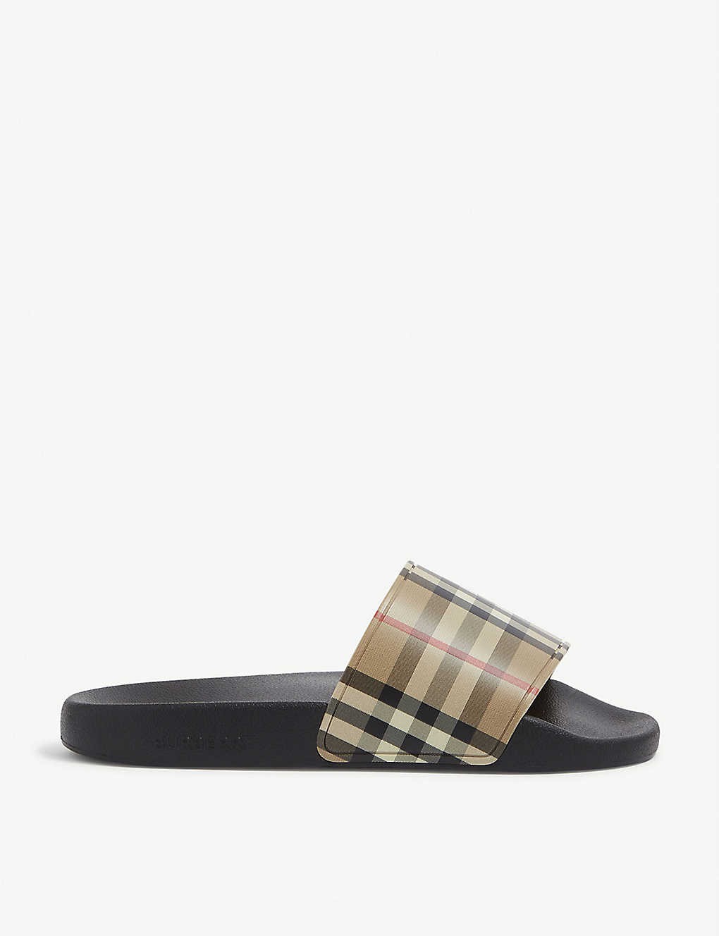 Furley check-print rubber sliders