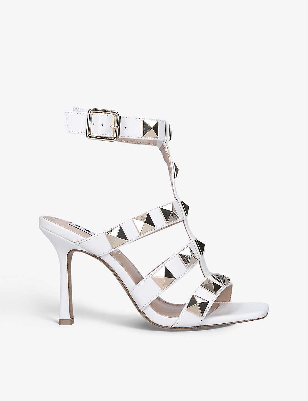 Capri studded square-to faux-leather heels
