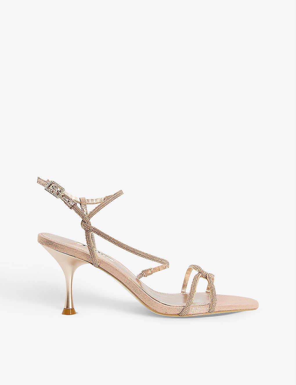 Majestys crystal-embellished faux-leather heeled sandals