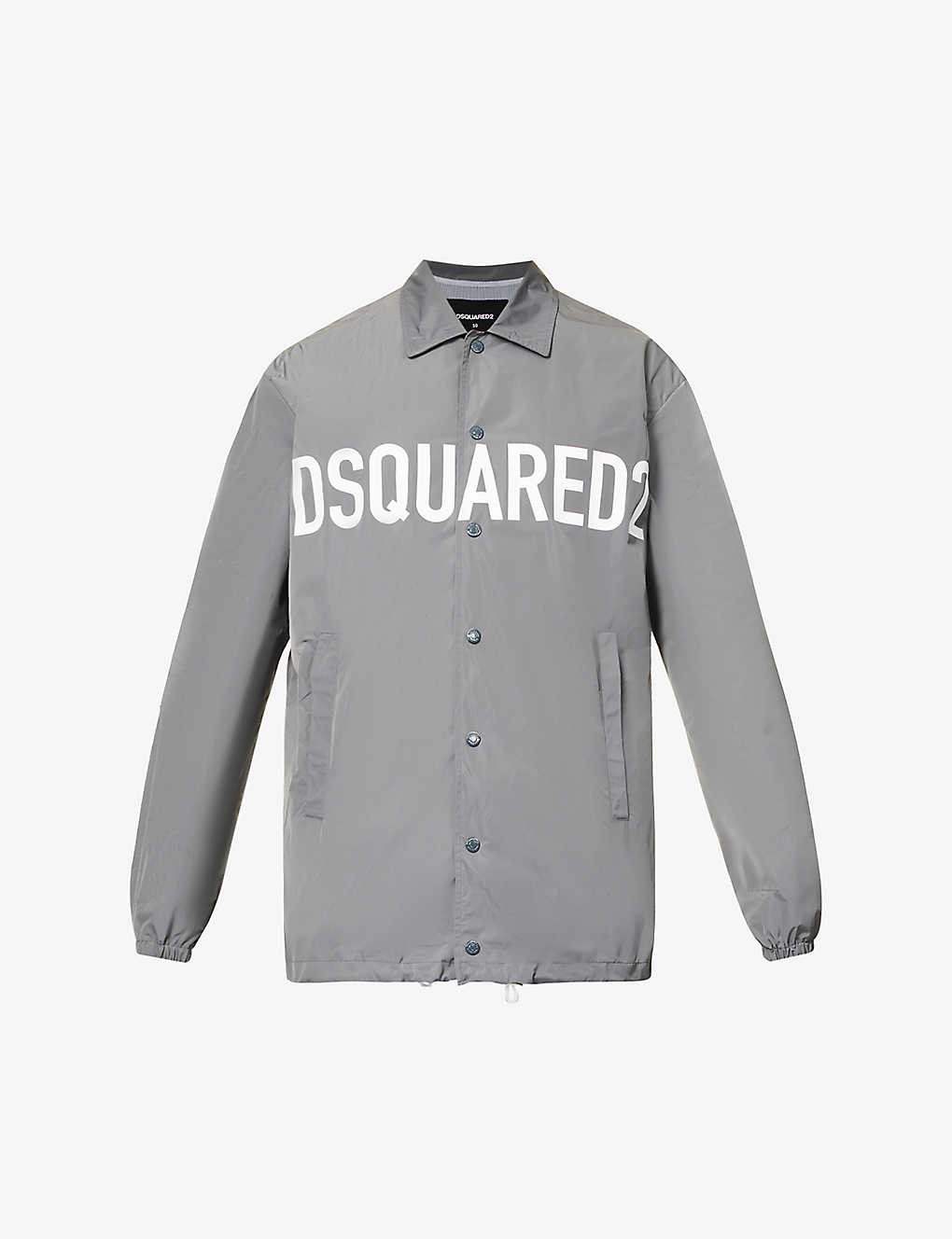 Logo-print relaxed-fit shell jacket